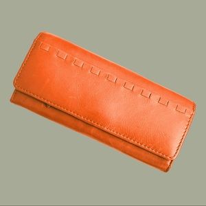 HOBO Rider Leather Wallet in Rust - never used (brownish-orange color)